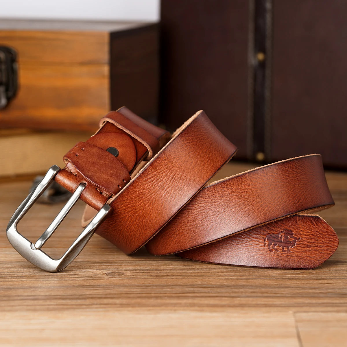 The Redford Belt – Cuir de Vache Vintage