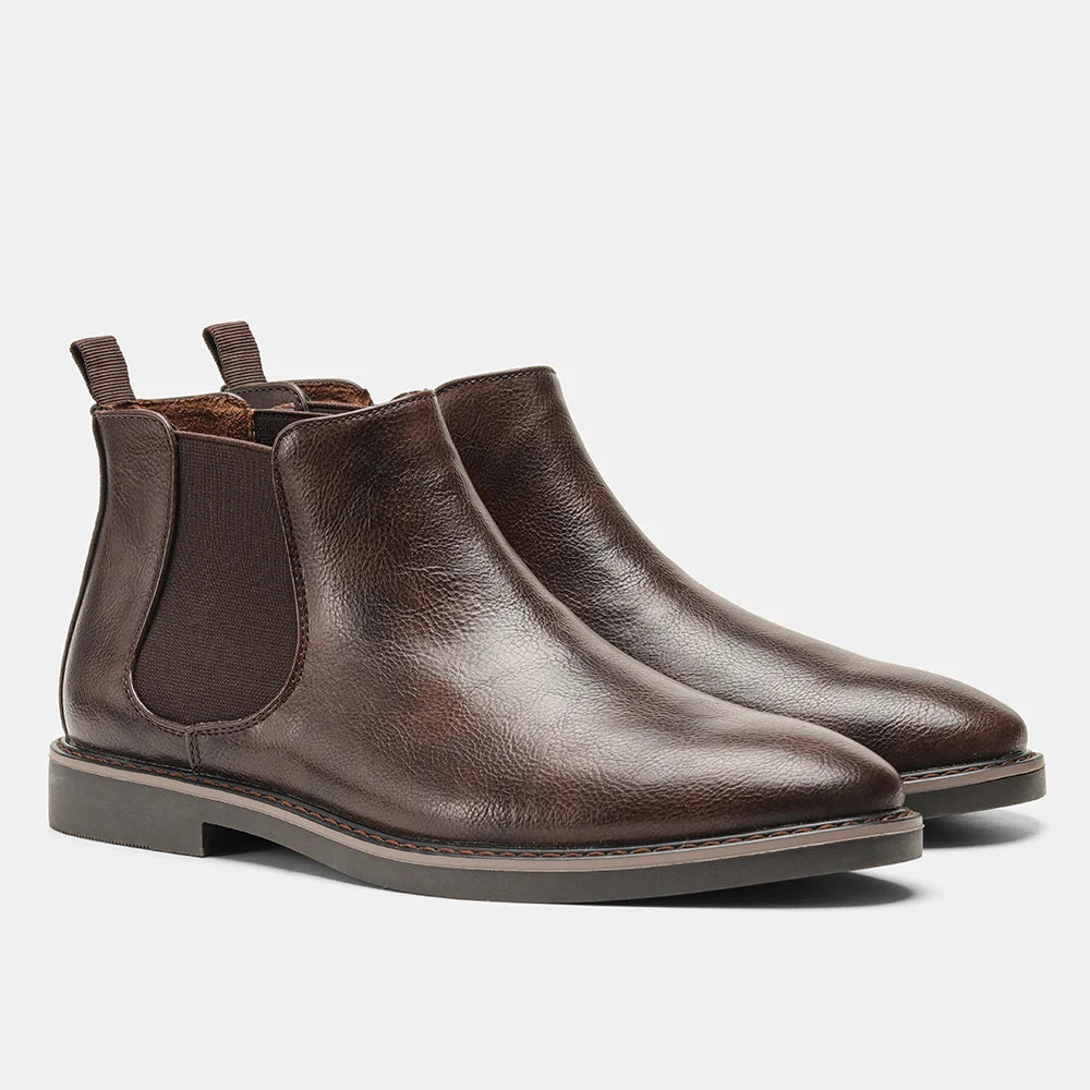 The Highlands Bottines Chelsea en cuir durable pour hommes