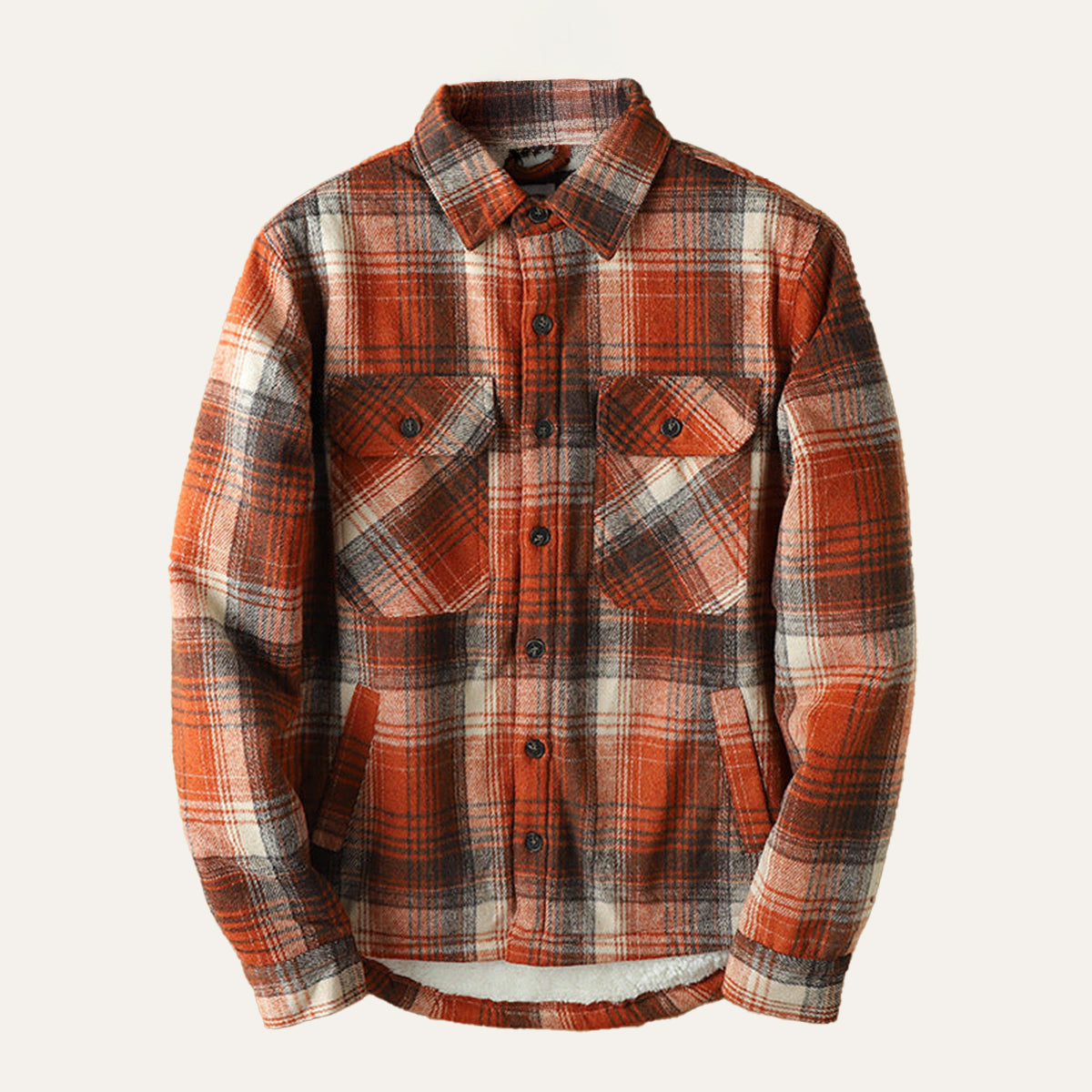 The Ryde Veste chemise à carreaux doublée en polaire pour homme – Surchemise chaude en flanelle