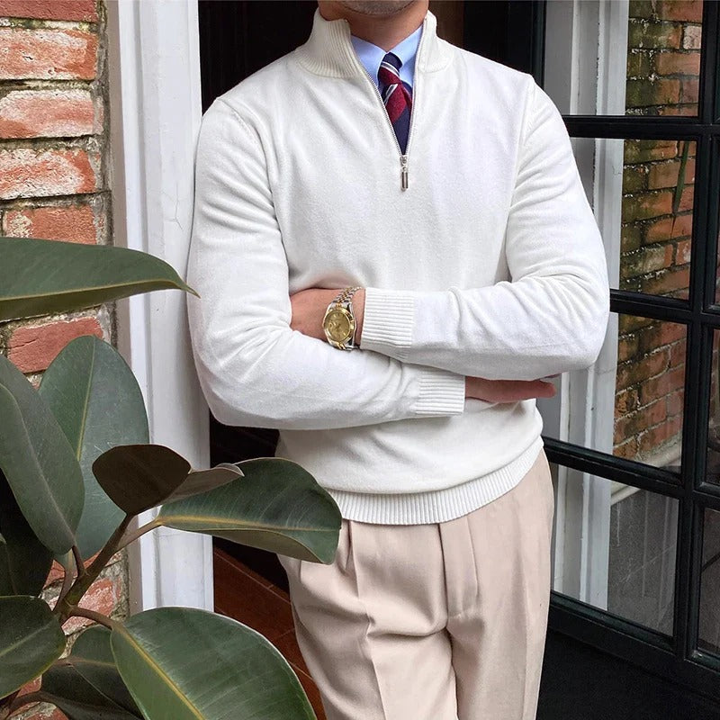 The Bronx - Pull moderne à fermeture éclair quart de longueur pour homme