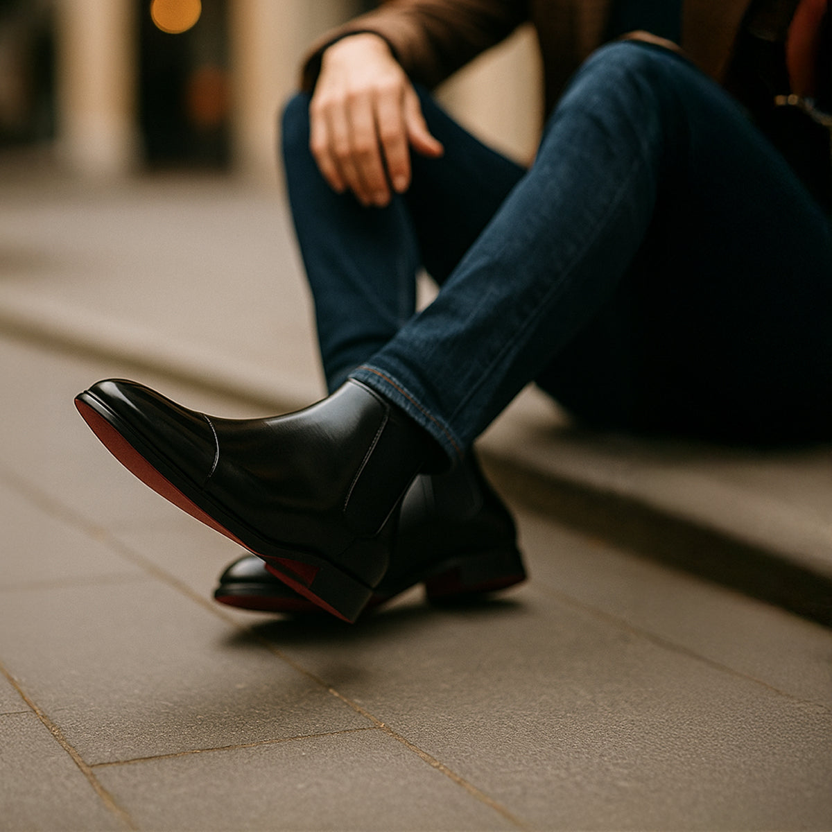 The Savile Bottes Chelsea en cuir pour homme