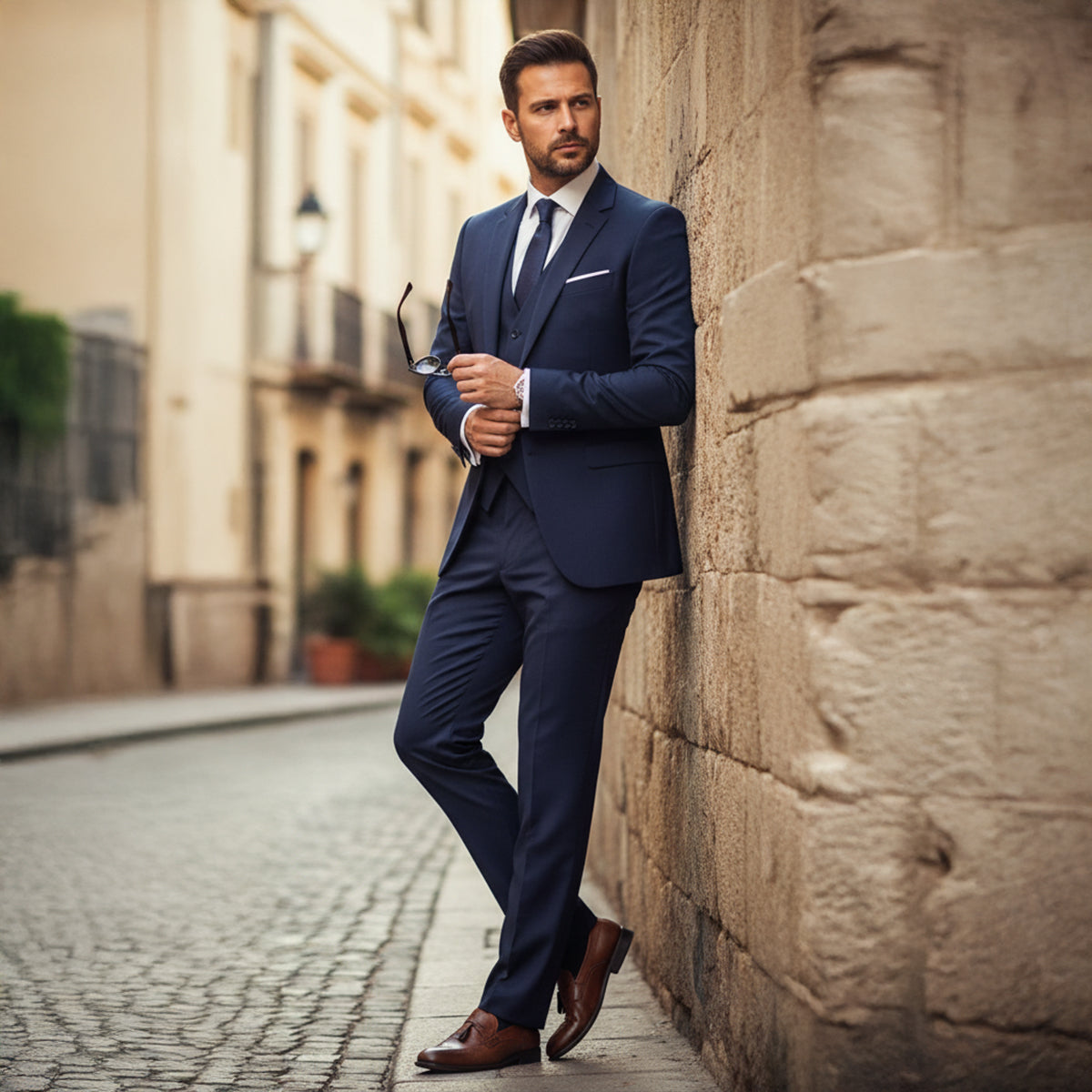 The Ugento Costume 3 pièces élégant et ajusté pour homme