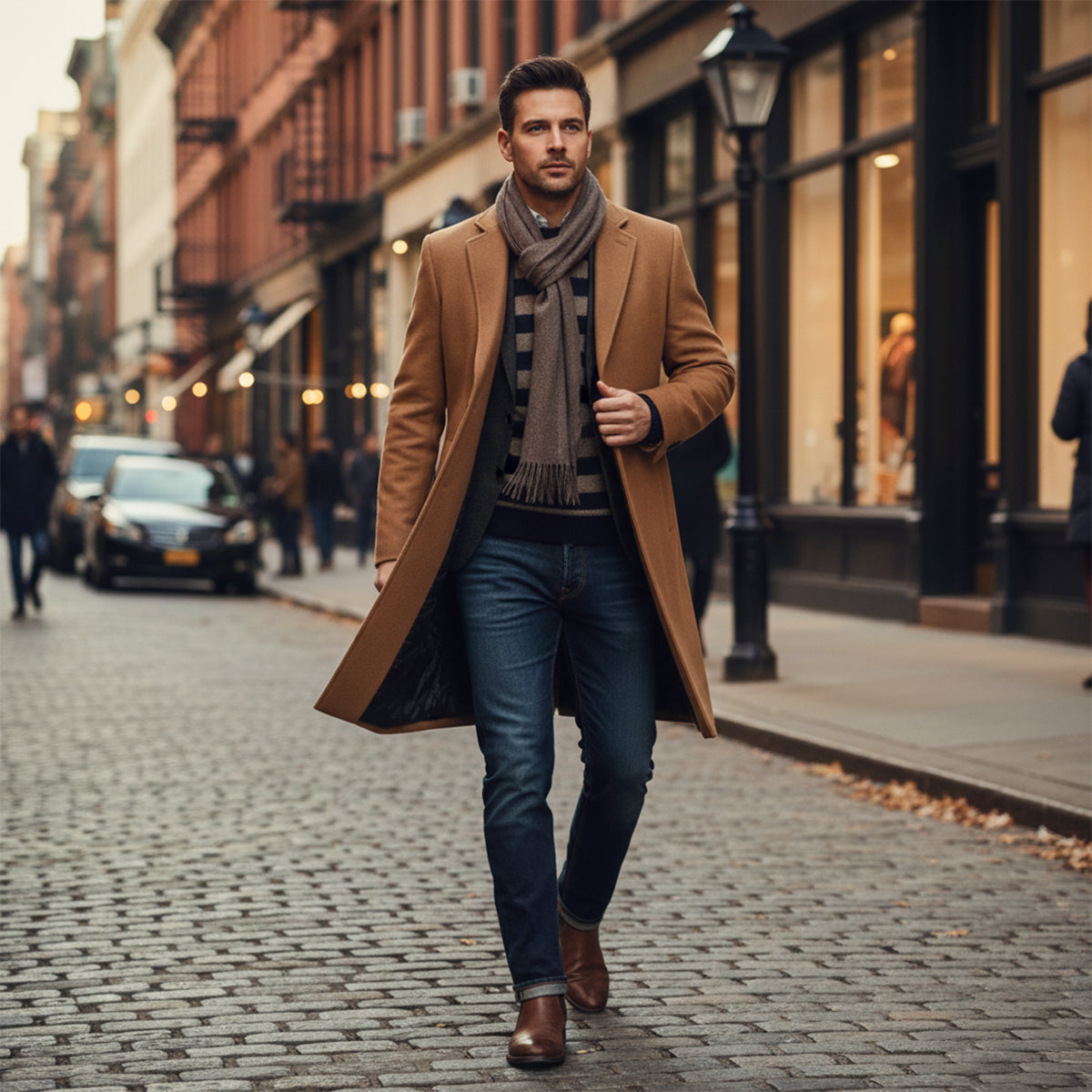 The Canterbury - Veste d'Hiver en Laine Longue Sophistiquée pour Hommes