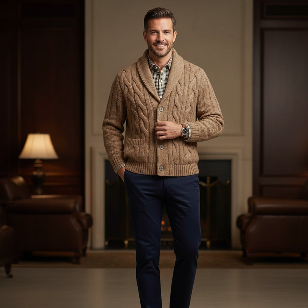 The Kensington - Cardigan Tricoté pour Hommes