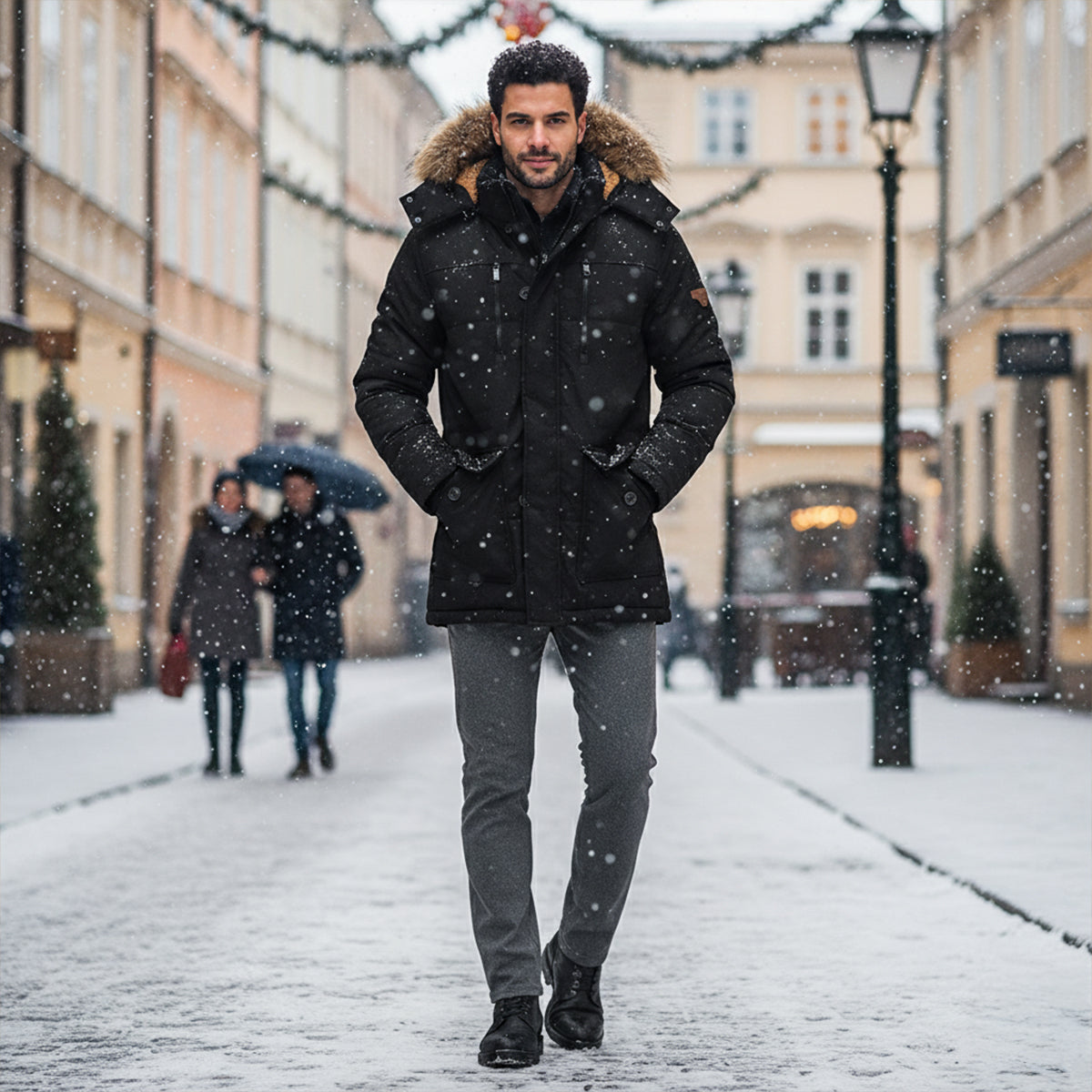 The Westminster - Parka d'hiver chaude pour homme avec doublure en polaire