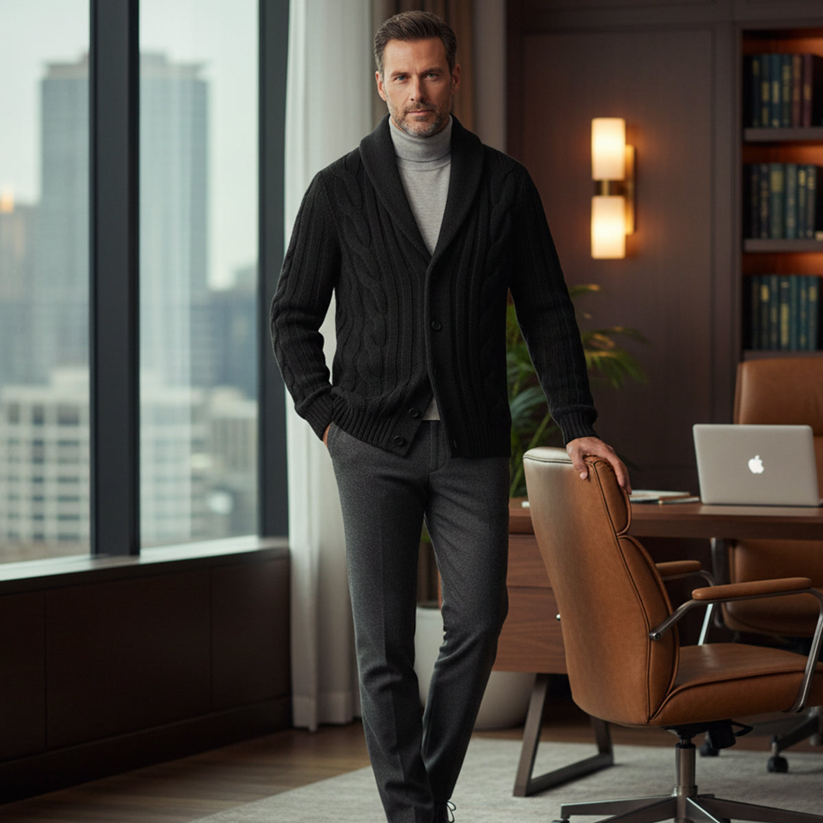 The Kensington - Cardigan Tricoté pour Hommes