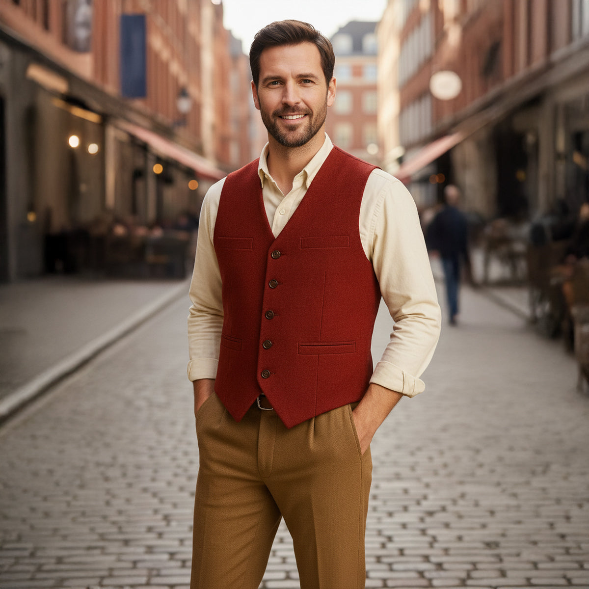 The St. Andrews Le Gilet Vintage pour Homme - Élégant Gilet de Costume Boutonné