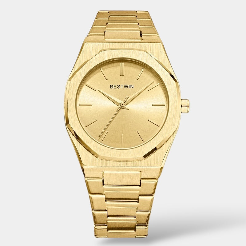 The Sicilia Montre-bracelet de luxe pour homme en acier inoxydable à quartz