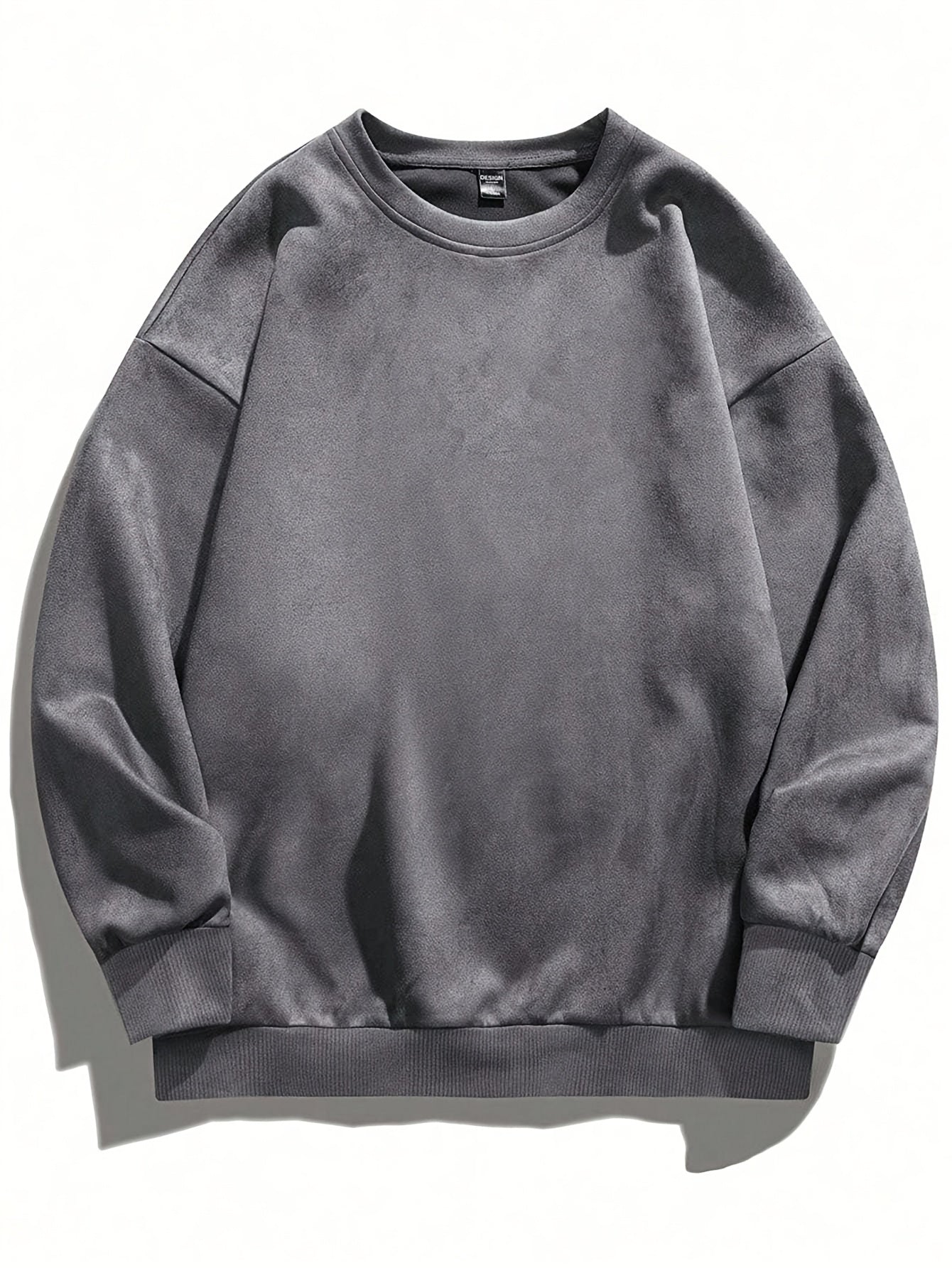 The Portofino Sweat-shirt décontracté à col rond et manches longues en daim pour homme