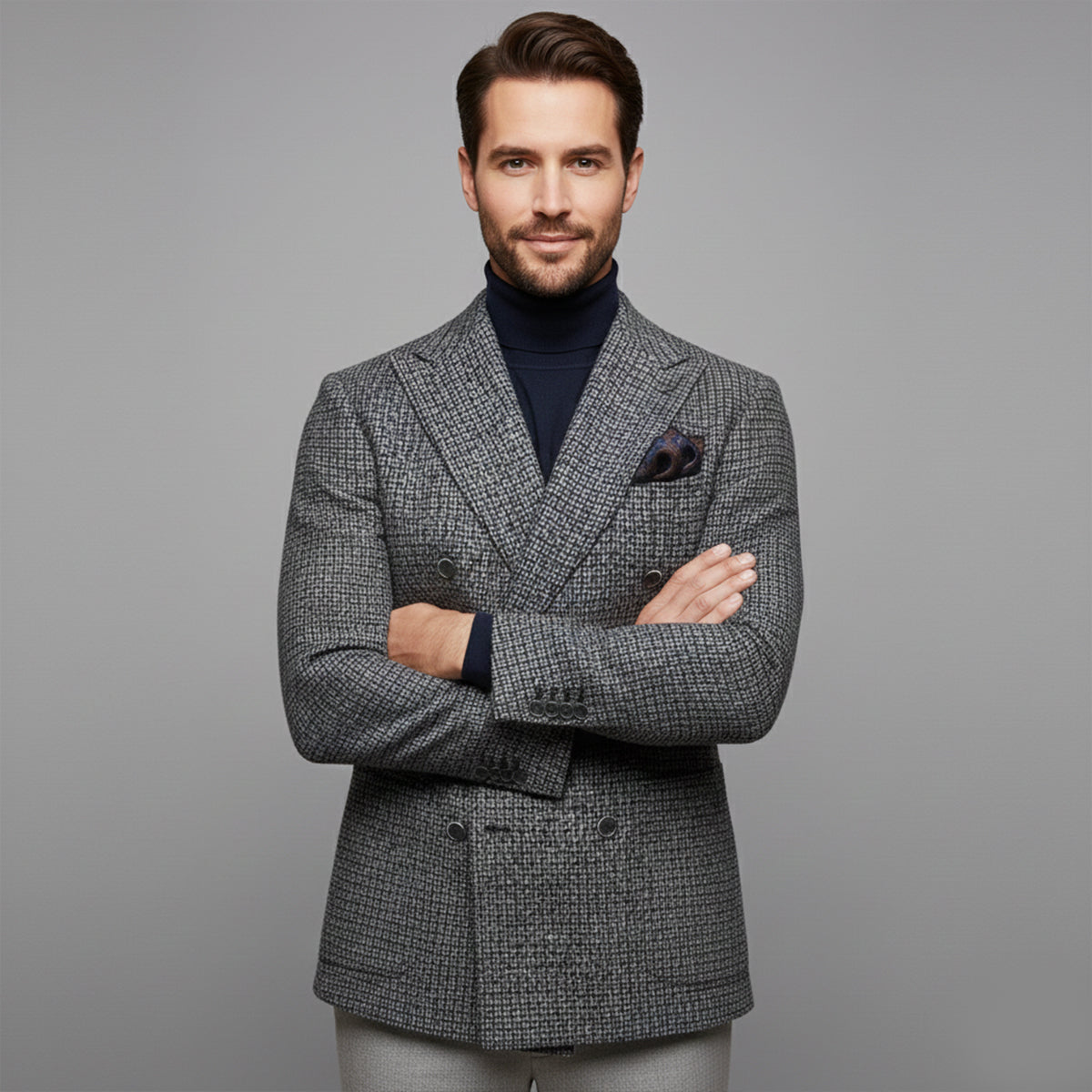 The Garda Porto - Veste Blazer à Carreaux à Double Boutonnage pour Hommes