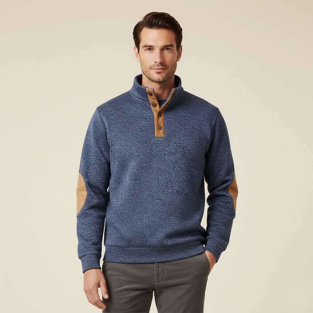 The Recanati Pull chaud à fermeture éclair, longueur quart de manche, pour homme