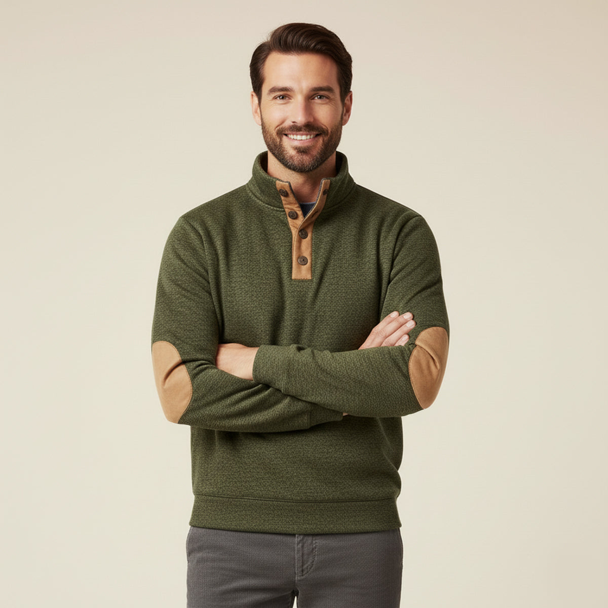 The Recanati Pull chaud à fermeture éclair, longueur quart de manche, pour homme