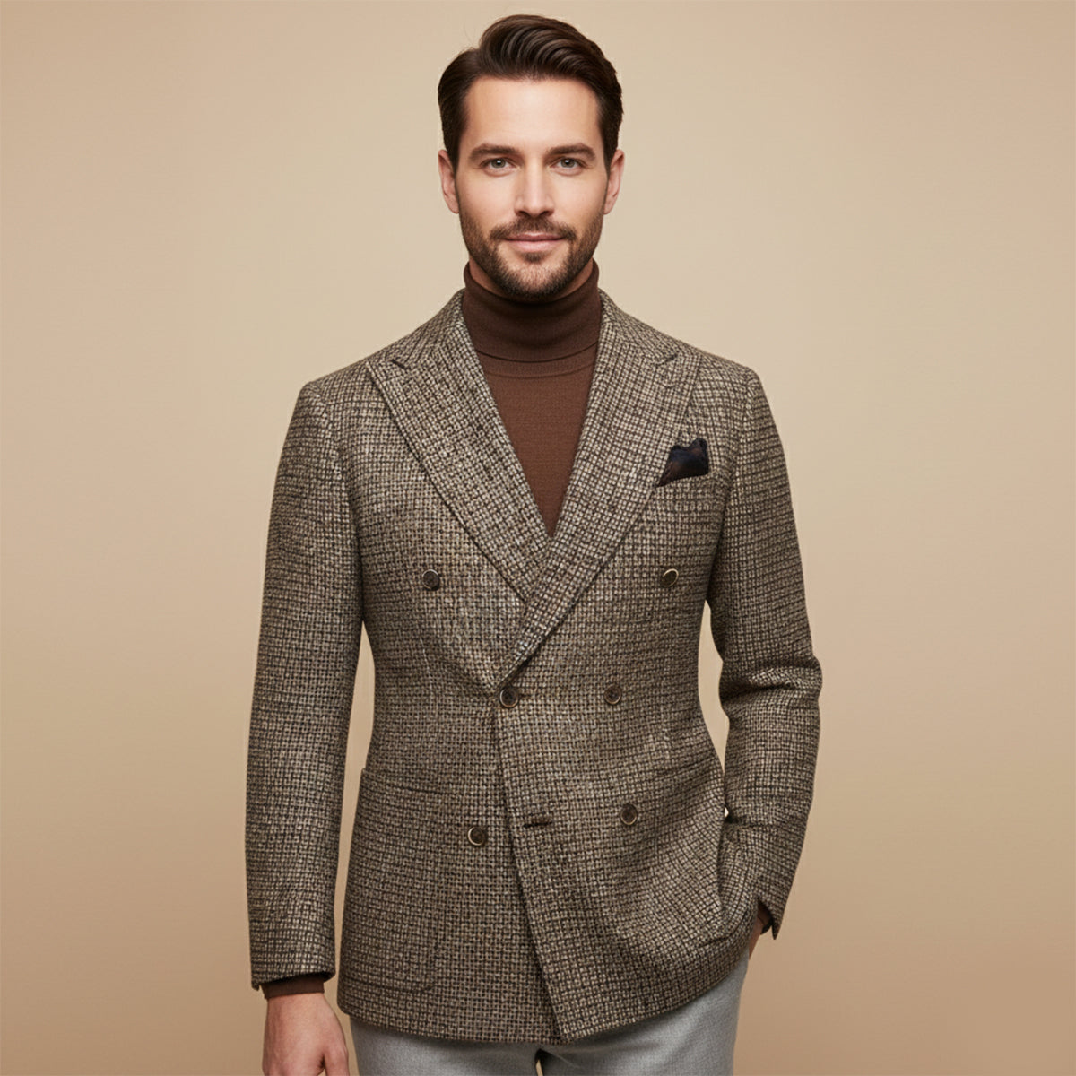 The Garda Porto - Veste Blazer à Carreaux à Double Boutonnage pour Hommes