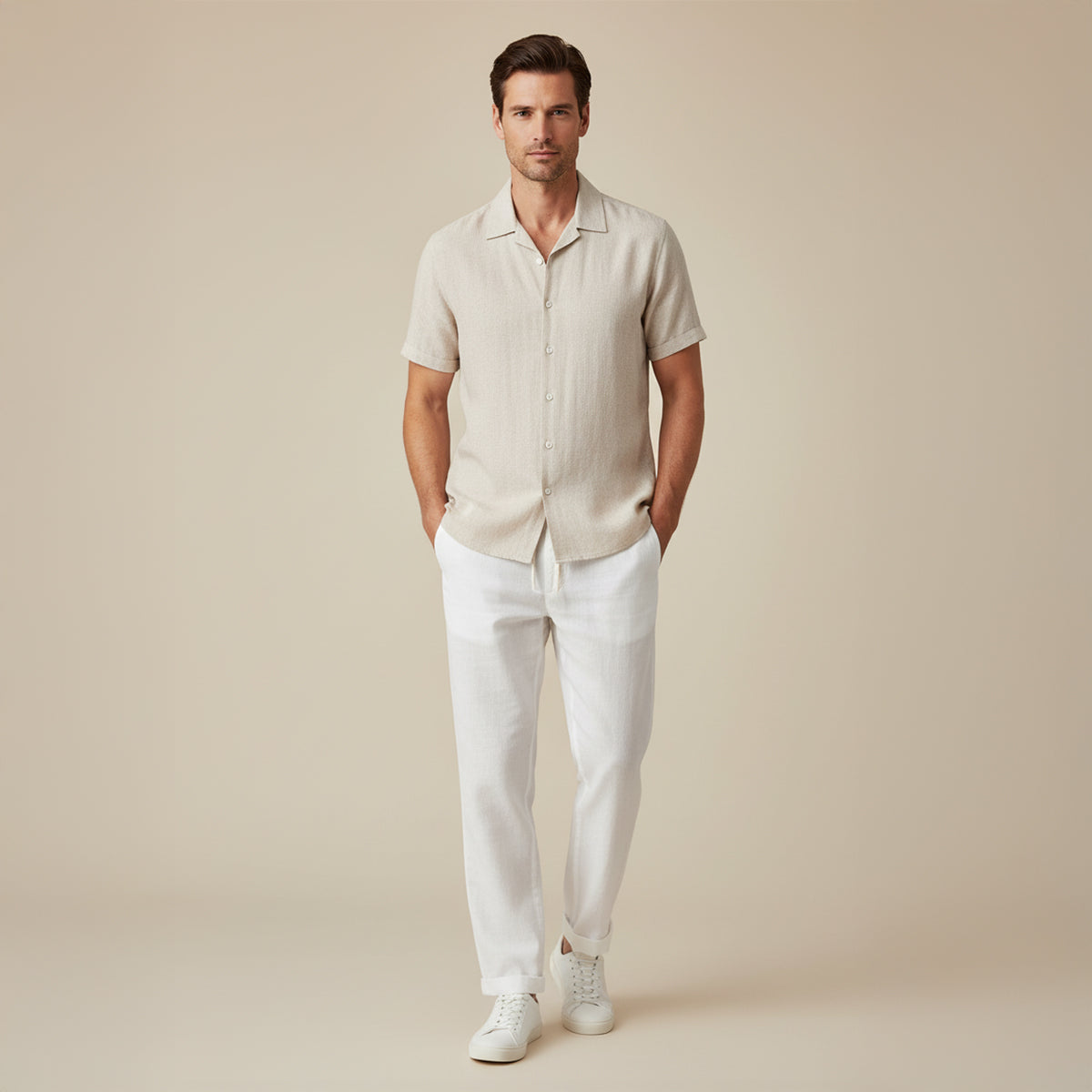 The Amalfi Ensemble en lin – Chemise et pantalon d'été pour homme