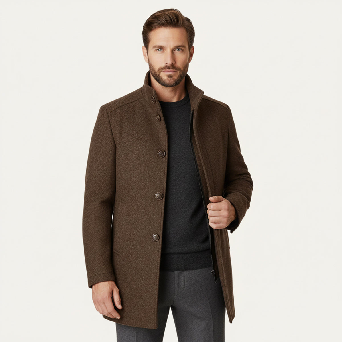 The Vienna - Manteau d'hiver classique en laine pour homme