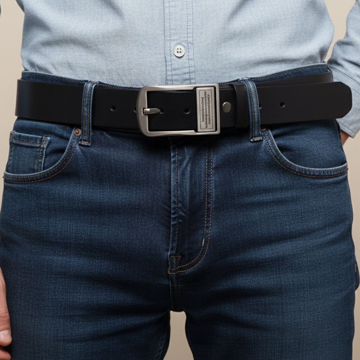 The Brighton Ceinture en Cuir de Vachette Classique