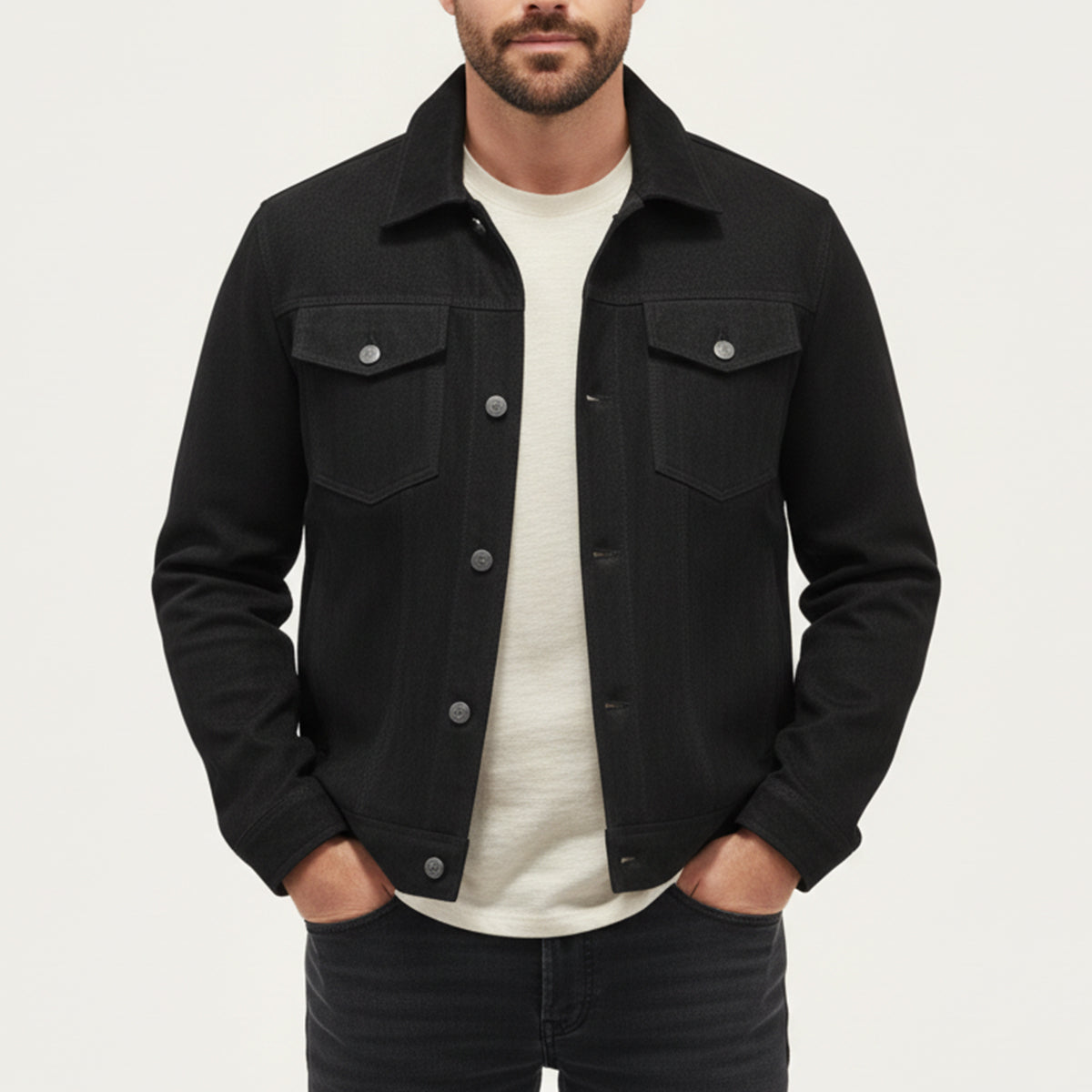 The Vintage Veste cargo en daim pour homme — Style outdoor léger