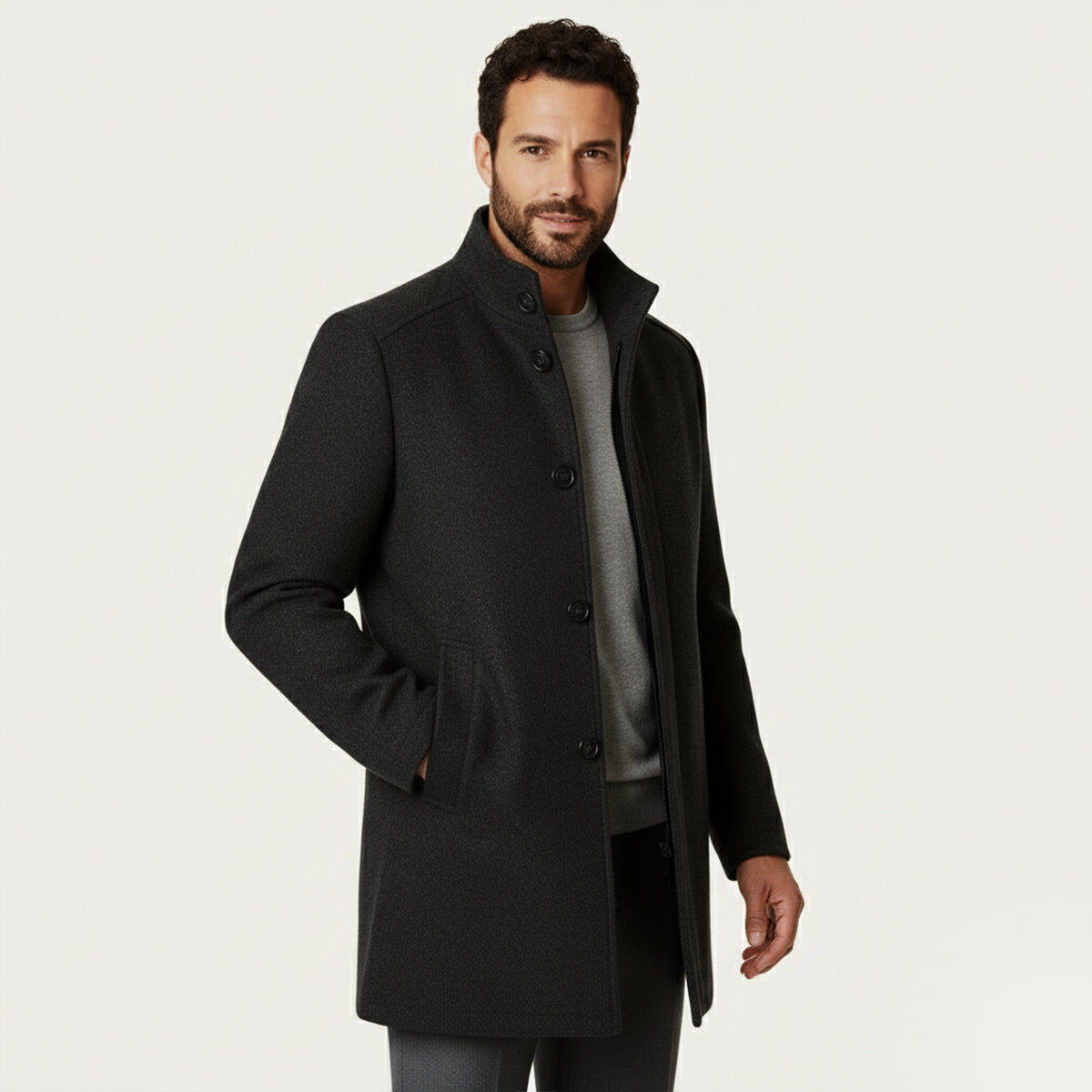 The Vienna - Manteau d'hiver classique en laine pour homme