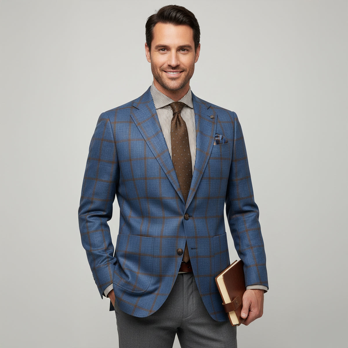 The Garda Porto - Veste Blazer à Carreaux à Double Boutonnage pour Hommes