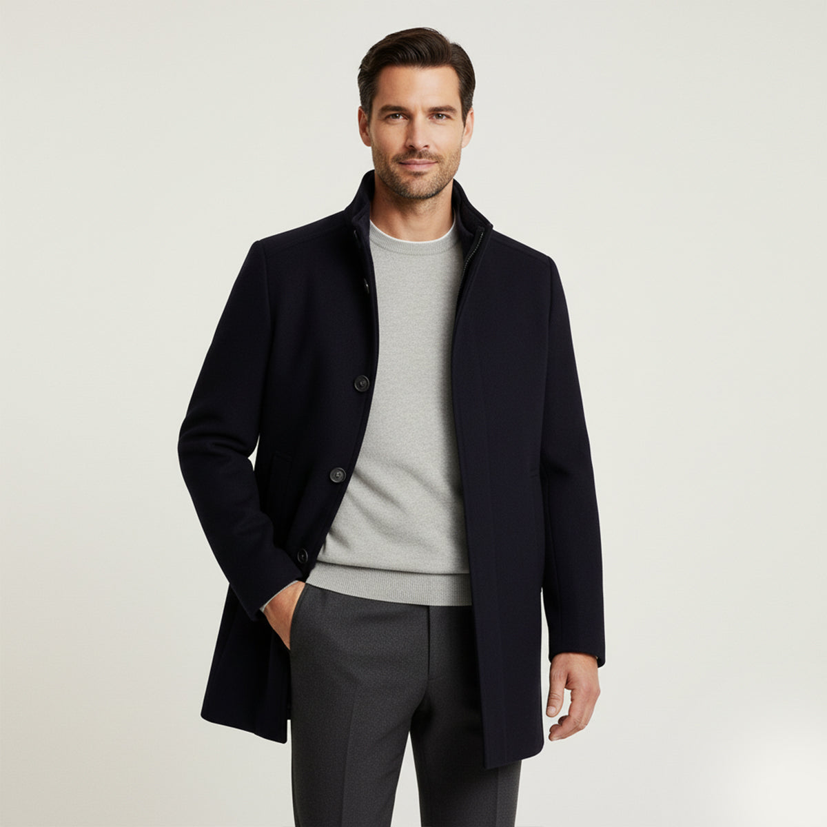 The Vienna - Manteau d'hiver classique en laine pour homme