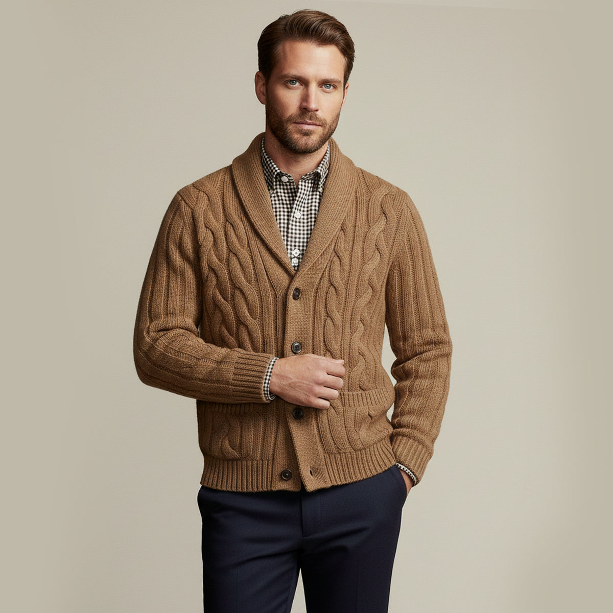 The Kensington - Cardigan Tricoté pour Hommes