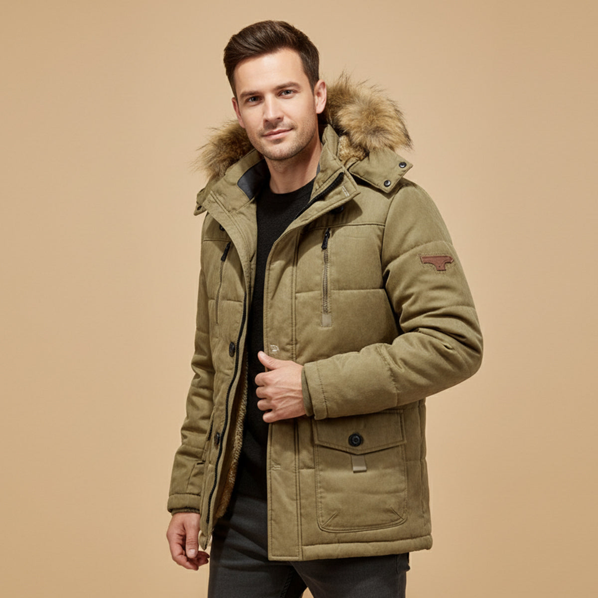 The Westminster - Parka d'hiver chaude pour homme avec doublure en polaire