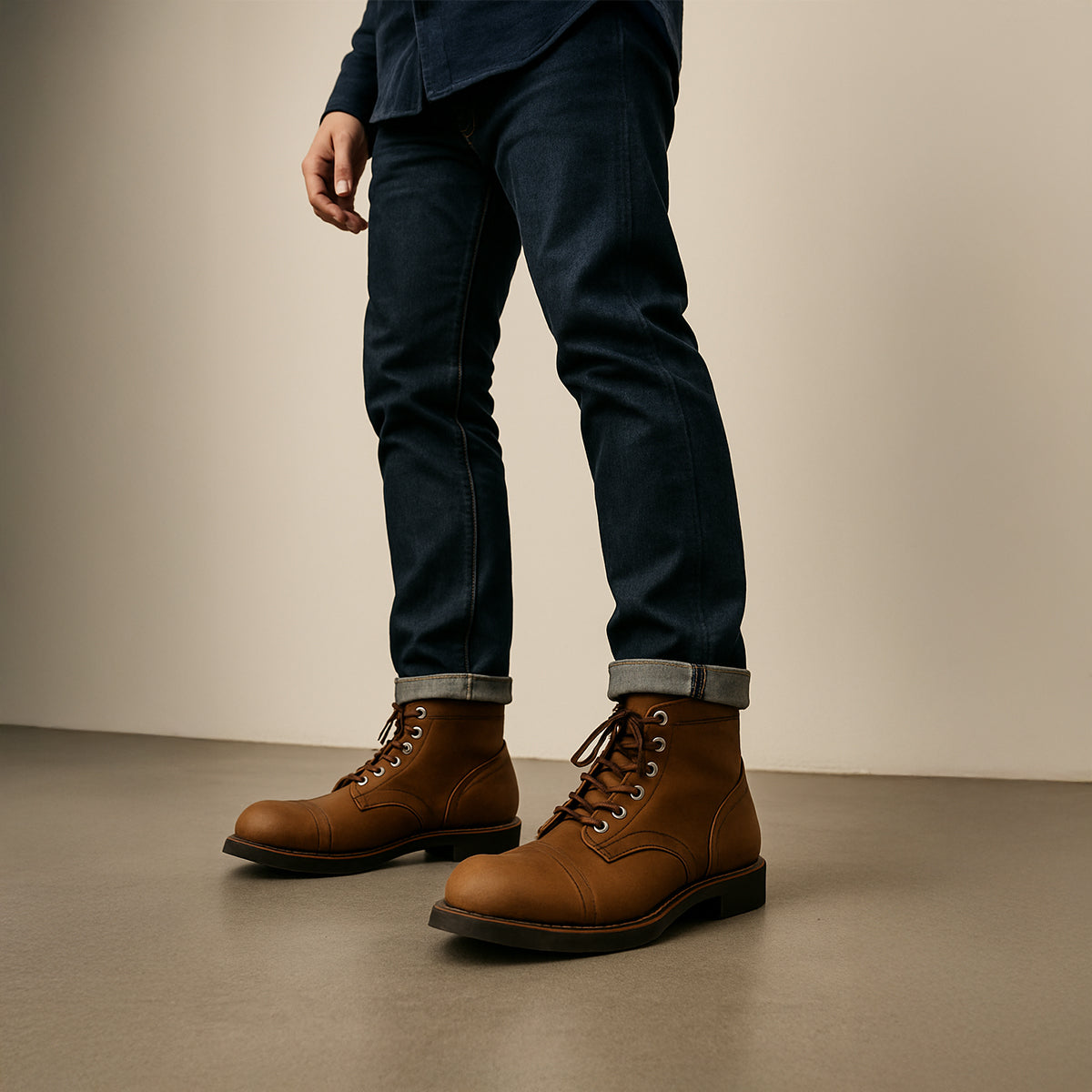 The Grayfield - Bottes en Cuir à Lacets pour Hommes